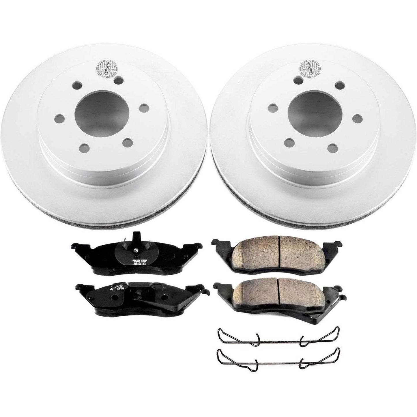 PowerStop Power Stop 97-98 Dodge Dakota Front Z17 Evolution Geomet Coated Brake Kit CRK2137