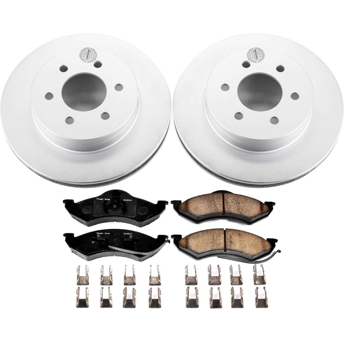 PowerStop Power Stop 1999 Dodge Dakota Front Z17 Evolution Geomet Coated Brake Kit CRK2138