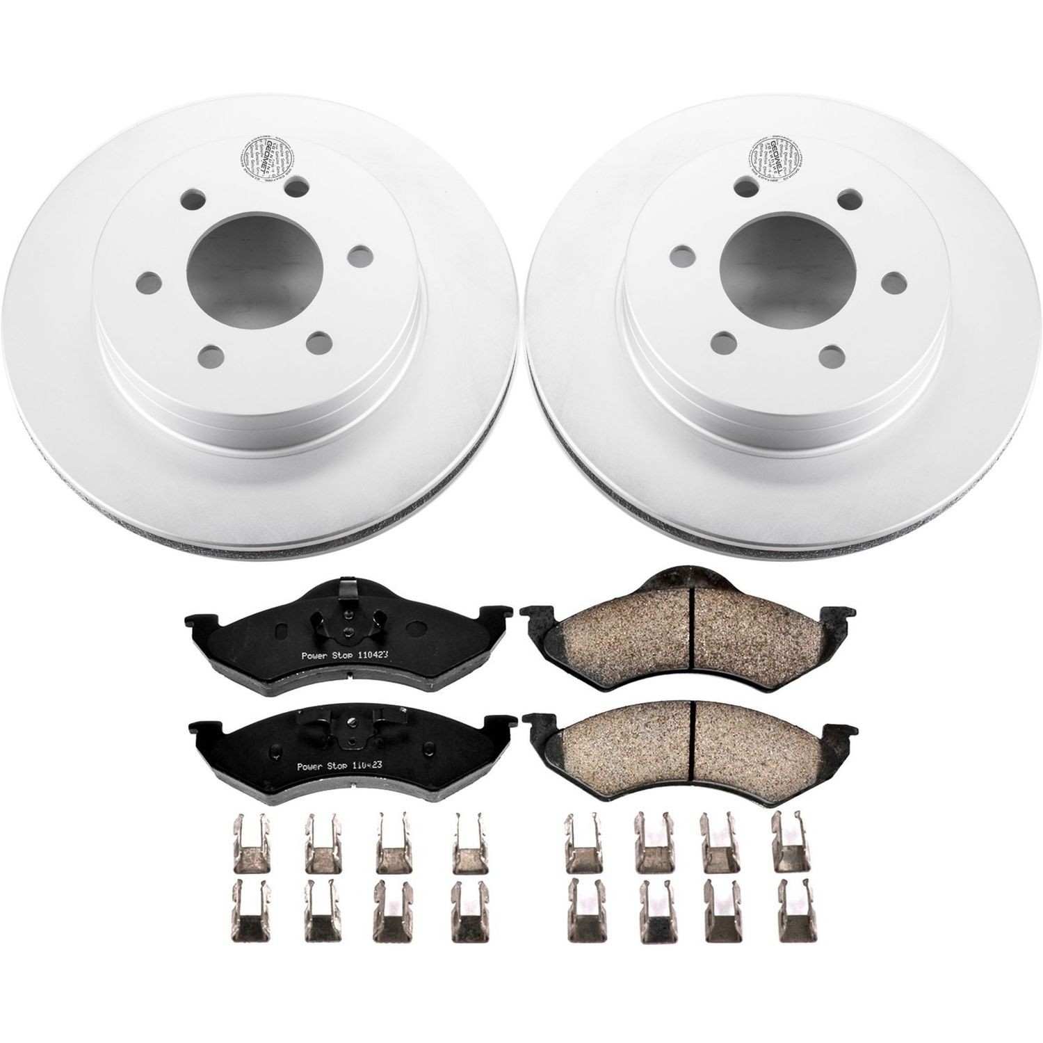 PowerStop Power Stop 00-02 Dodge Dakota Front Z17 Evolution Geomet Coated Brake Kit CRK2139