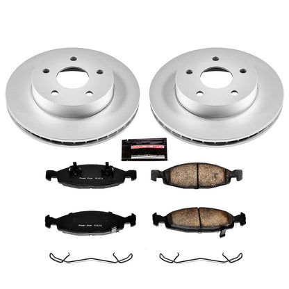 PowerStop Power Stop 99-02 Jeep Grand Cherokee Front Z17 Evolution Geomet Coated Brake Kit CRK2147
