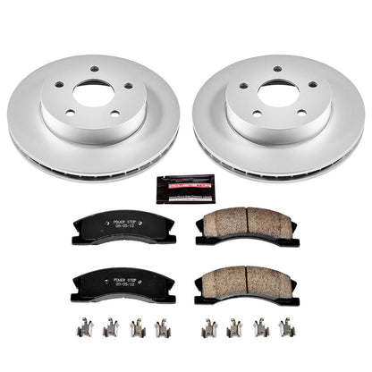 PowerStop Power Stop 99-04 Jeep Grand Cherokee Front Z17 Evolution Geomet Coated Brake Kit CRK2149