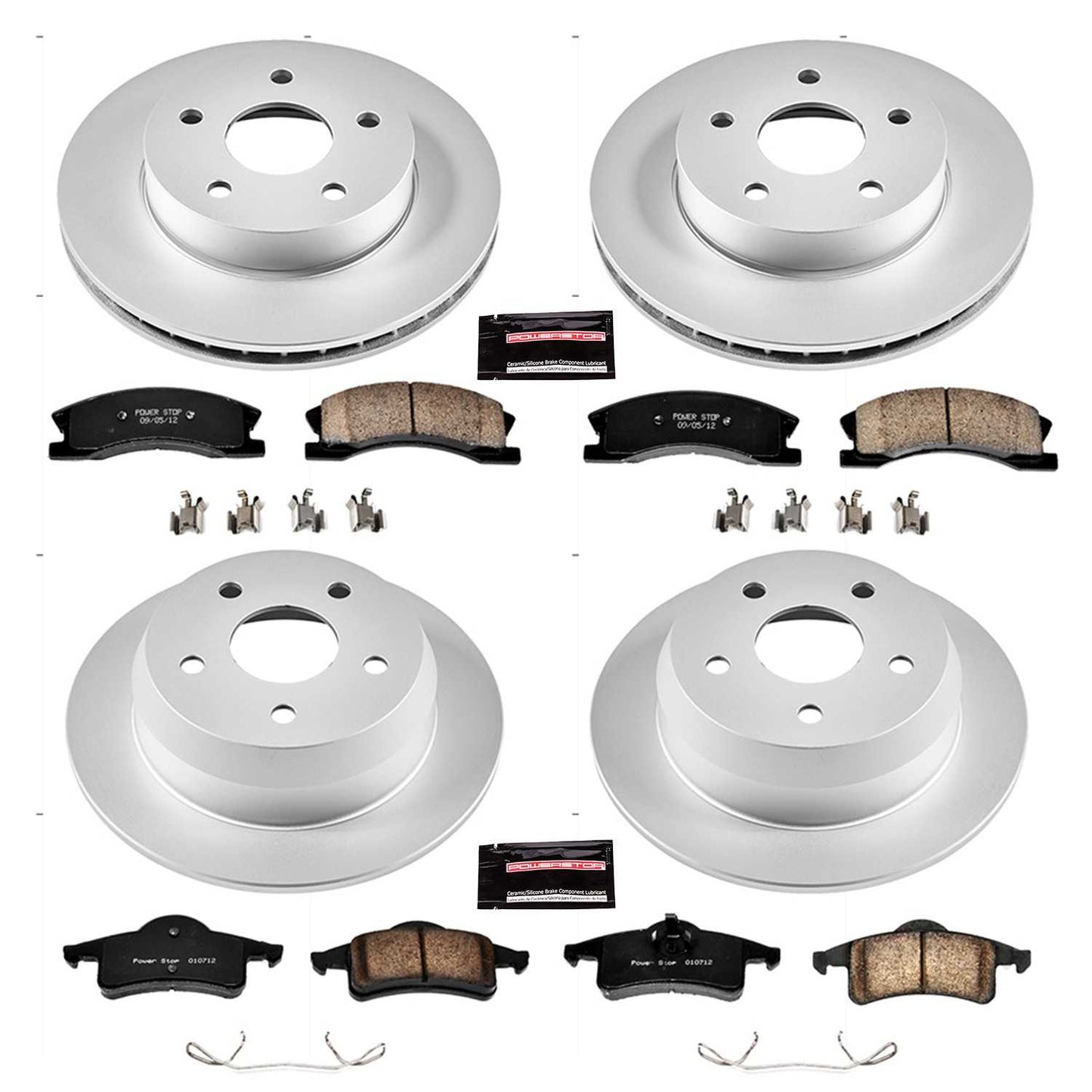 PowerStop Power Stop 99-04 Jeep Grand Cherokee Front & Rear Z17 Evolution Geomet Coated Brake Kit CRK2150