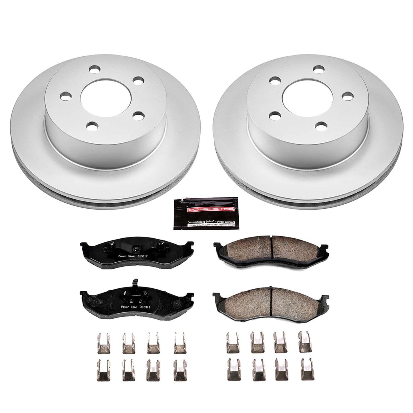 PowerStop Power Stop 99-01 Jeep Cherokee Front Z17 Evolution Geomet Coated Brake Kit CRK2152