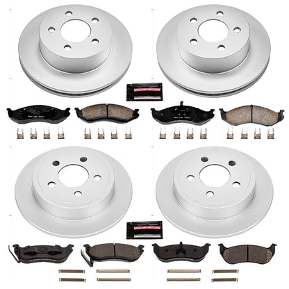 PowerStop Power Stop 03-06 Jeep Wrangler Front & Rear Z17 Evolution Geomet Coated Brake Kit CRK2154