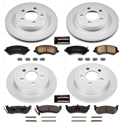 PowerStop Power Stop 03-07 Jeep Liberty Front & Rear Z17 Evolution Geomet Coated Brake Kit CRK2162