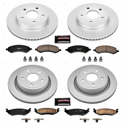 PowerStop Power Stop 07-09 Chrysler Aspen Front & Rear Z17 Evolution Geomet Coated Brake Kit CRK2164