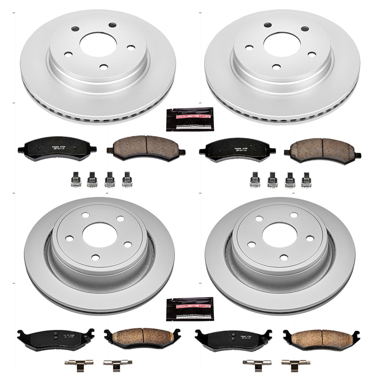 PowerStop Power Stop 07-09 Chrysler Aspen Front & Rear Z17 Evolution Geomet Coated Brake Kit CRK2164