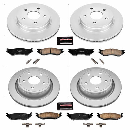 PowerStop Power Stop 04-06 Dodge Durango Front & Rear Z17 Evolution Geomet Coated Brake Kit CRK2166