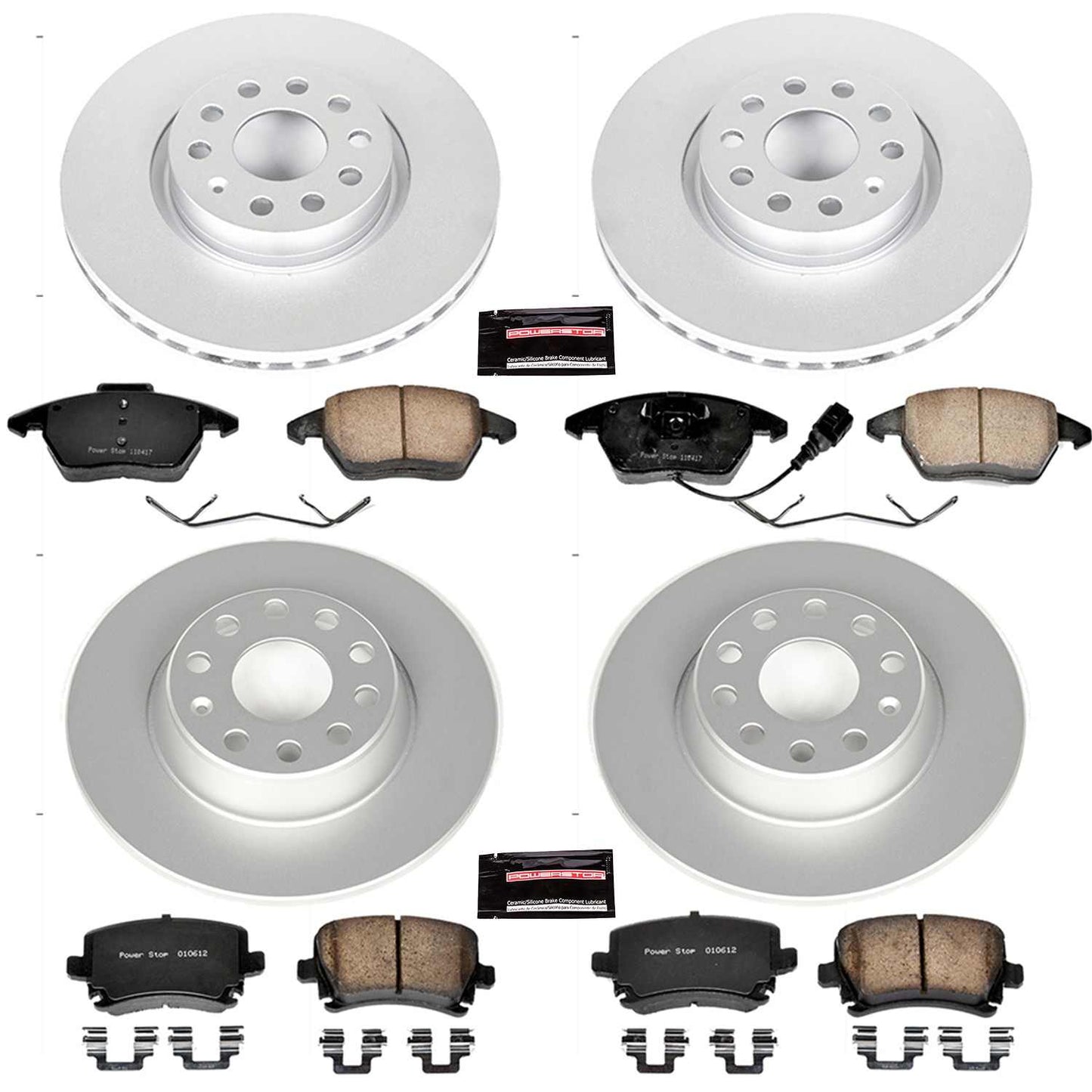 PowerStop Power Stop 06-09 Audi A3 Front & Rear Z23 Evolution Sport Coated Brake Kit CRK2260