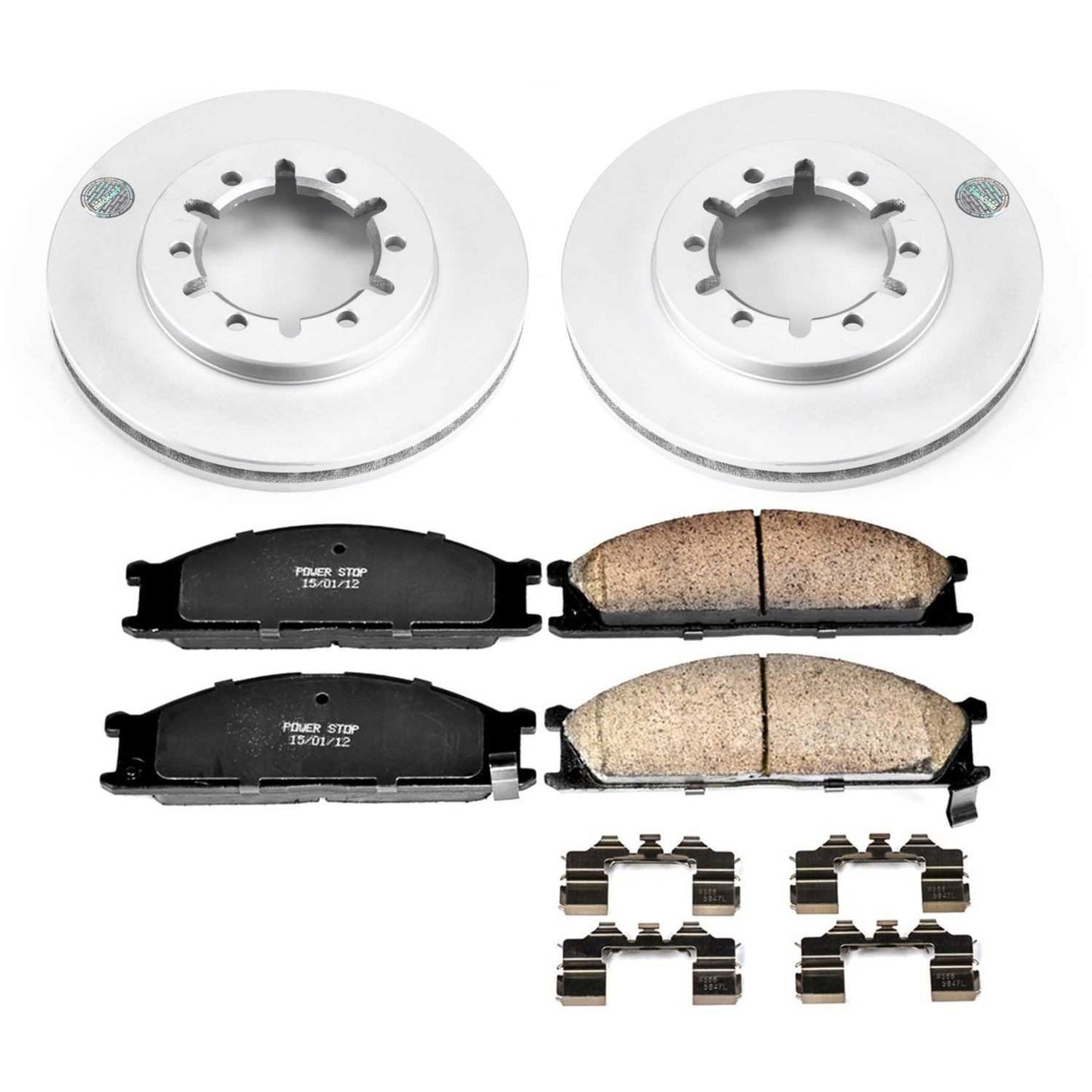 PowerStop Power Stop 99-04 Nissan Frontier Front Z17 Evolution Geomet Coated Brake Kit CRK2278
