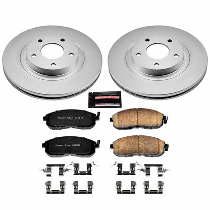 PowerStop Power Stop 02-04 Infiniti I35 Front Z17 Evolution Geomet Coated Brake Kit CRK2282