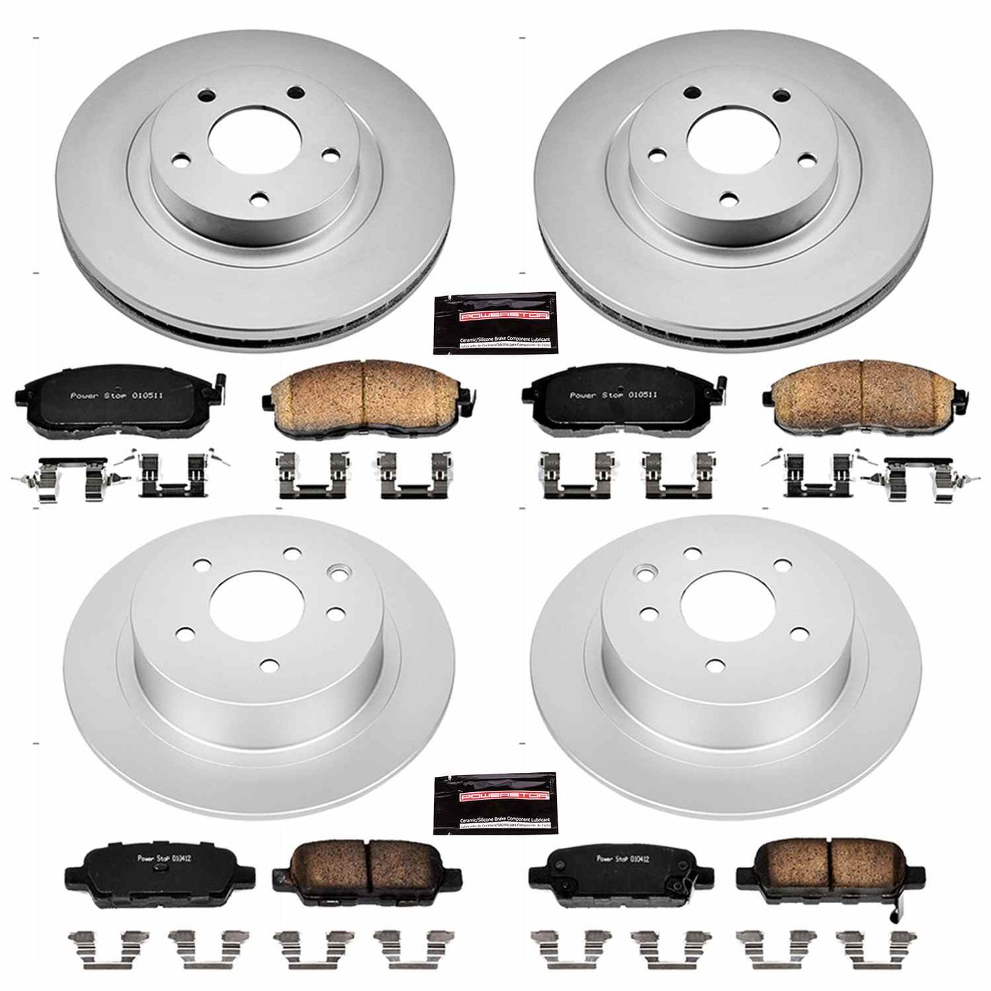 PowerStop Power Stop 02-06 Nissan Altima Front & Rear Z17 Evolution Geomet Coated Brake Kit CRK2283