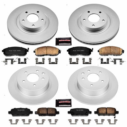 PowerStop Power Stop 02-06 Nissan Altima Front & Rear Z17 Evolution Geomet Coated Brake Kit CRK2283