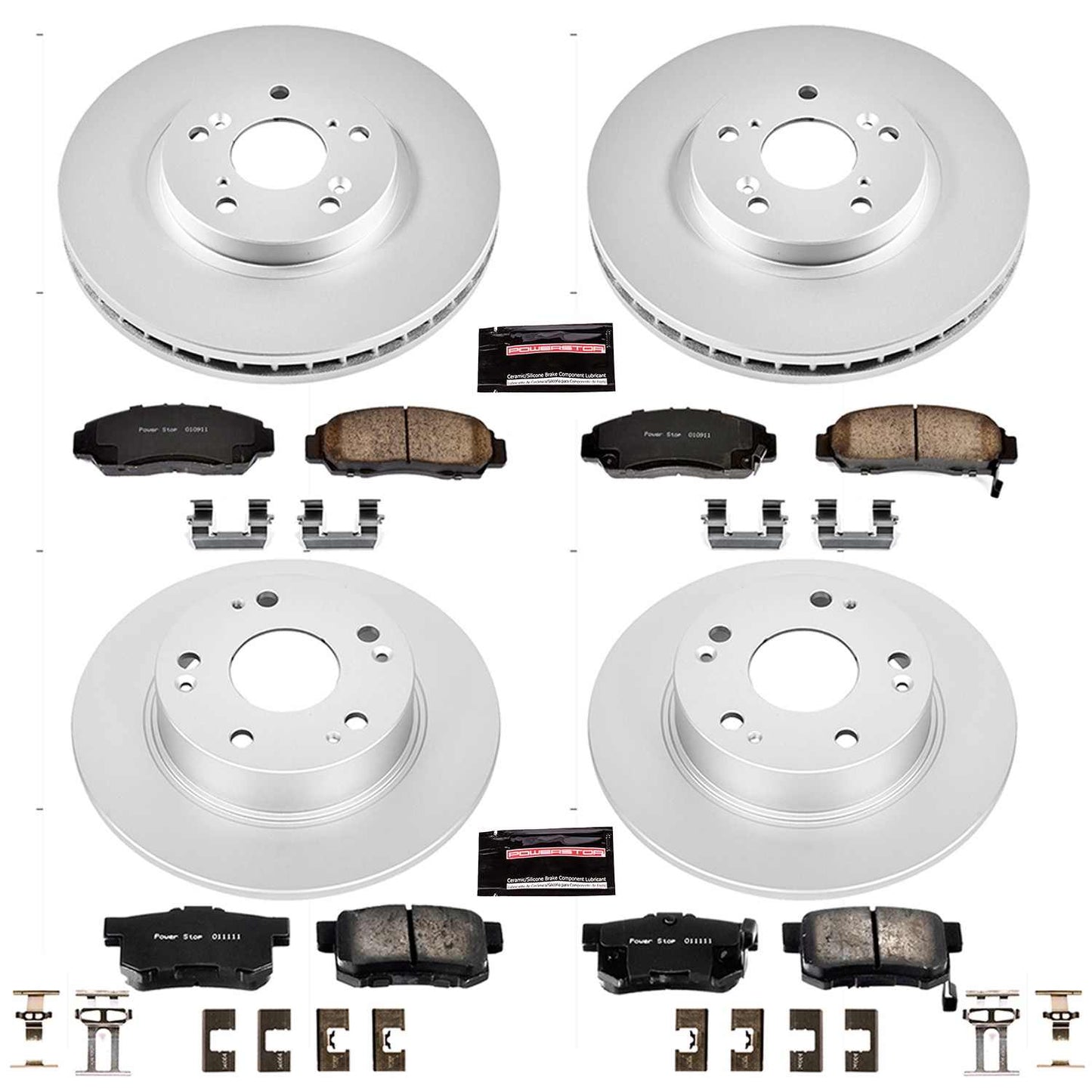 PowerStop Power Stop 04-08 Acura TSX Front & Rear Z17 Evolution Geomet Coated Brake Kit CRK2297