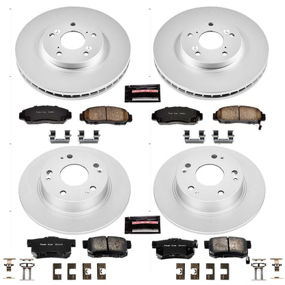 PowerStop Power Stop 04-08 Acura TSX Front & Rear Z17 Evolution Geomet Coated Brake Kit CRK2297
