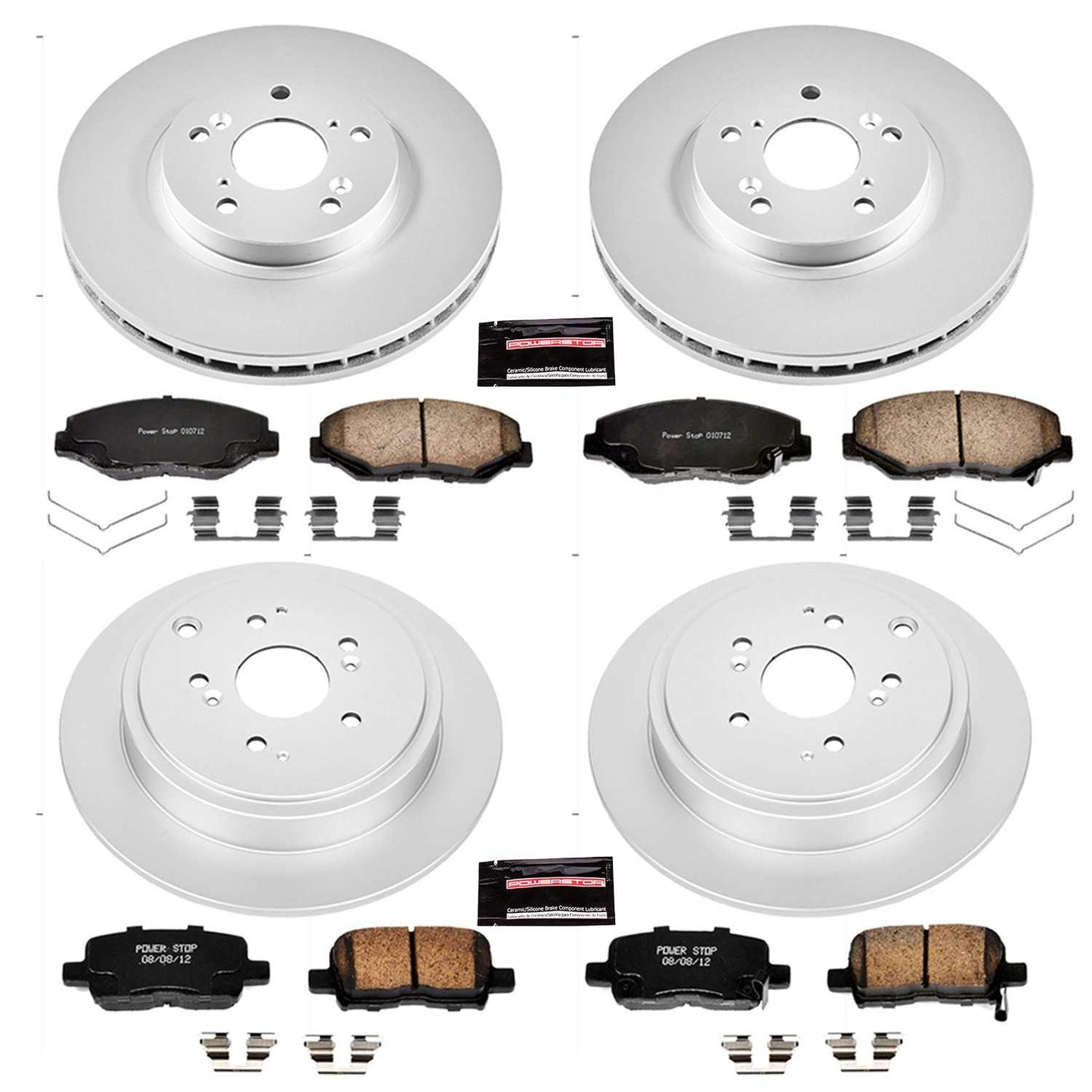 PowerStop Power Stop 03-08 Honda Pilot Front & Rear Z17 Evolution Geomet Coated Brake Kit CRK2303