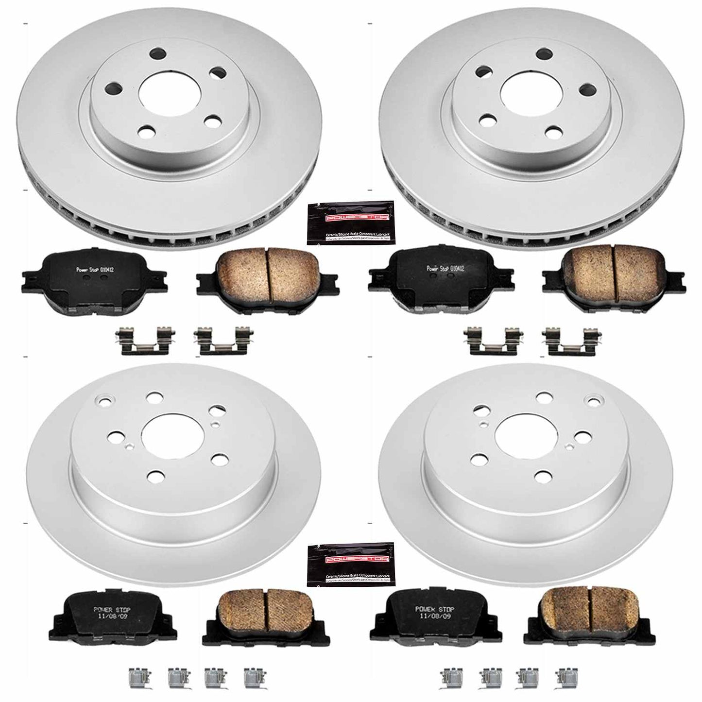 PowerStop Power Stop 05-10 Scion tC Front & Rear Z17 Evolution Geomet Coated Brake Kit CRK2315