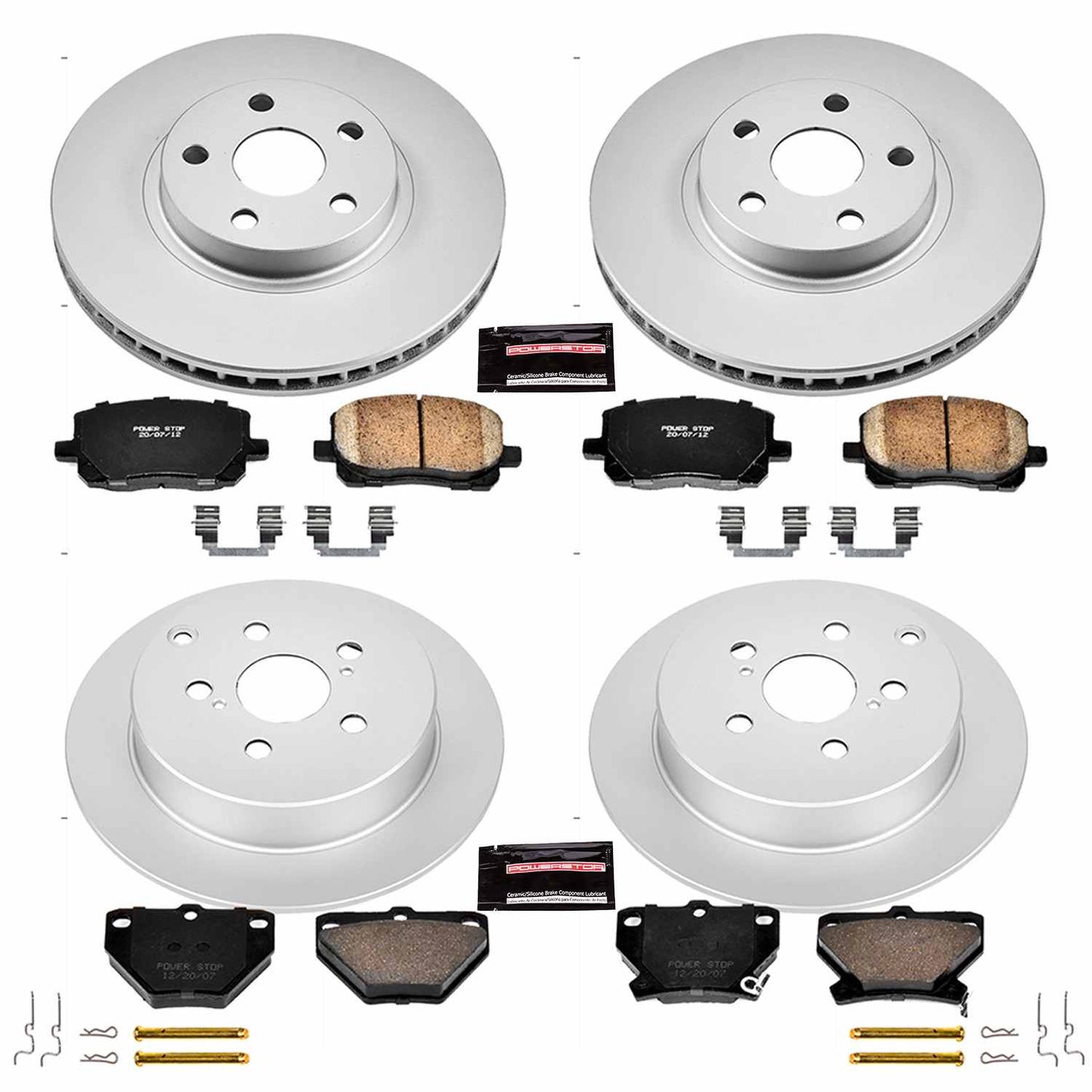 PowerStop Power Stop 03-06 Pontiac Vibe Front & Rear Z17 Evolution Geomet Coated Brake Kit CRK2317