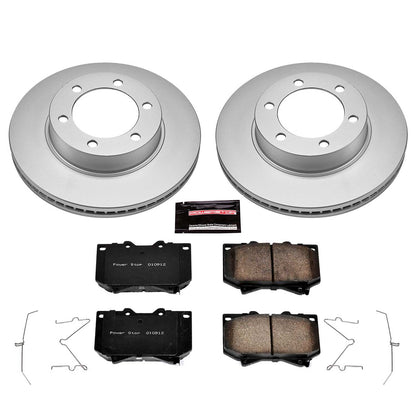 PowerStop Power Stop 01-02 Toyota Sequoia Front Z17 Evolution Geomet Coated Brake Kit CRK2323