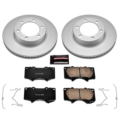 PowerStop Power Stop 01-07 Toyota Sequoia Front Z17 Evolution Geomet Coated Brake Kit CRK2324
