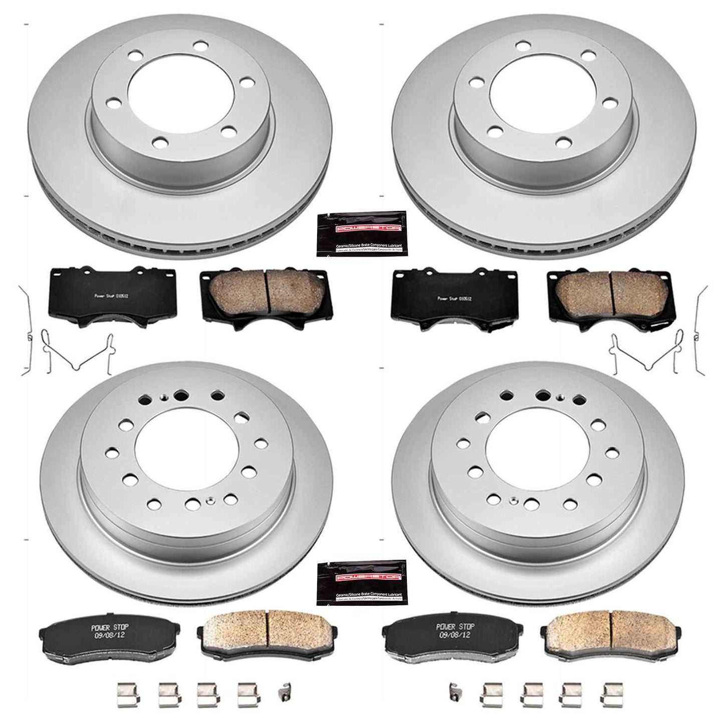 PowerStop Power Stop 01-07 Toyota Sequoia Front & Rear Z17 Evolution Geomet Coated Brake Kit CRK2325
