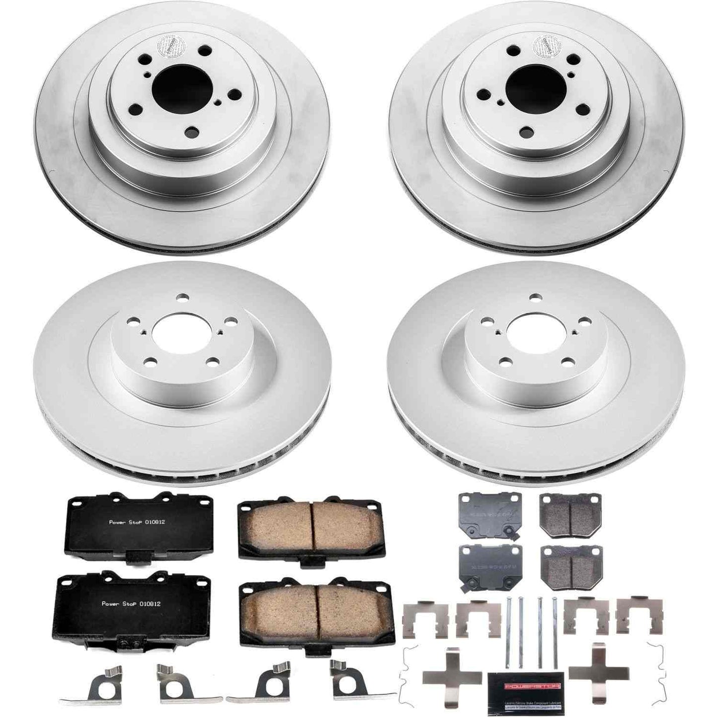 PowerStop Power Stop 06-07 Subaru Impreza Front & Rear Z17 Evolution Geomet Coated Brake Kit CRK2368