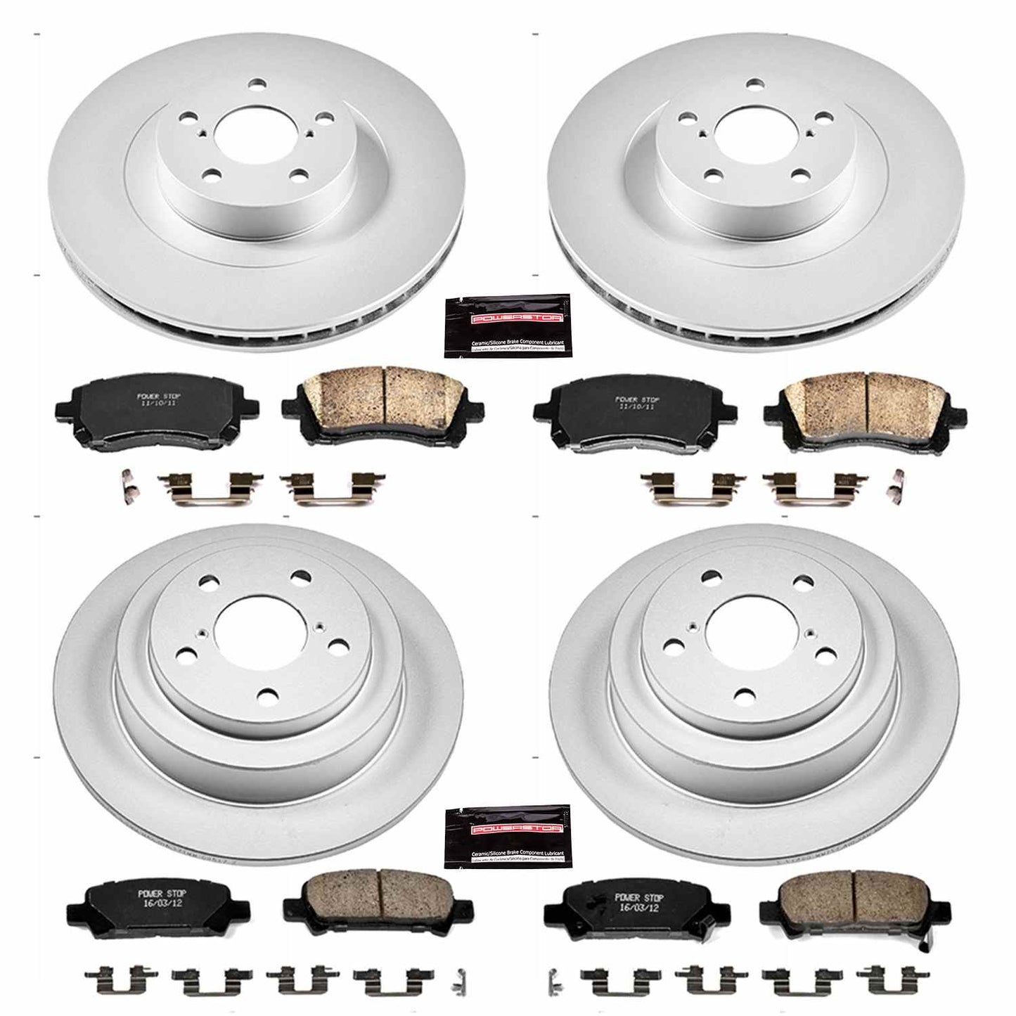 PowerStop Power Stop 02-03 Subaru Impreza Front & Rear Z17 Evolution Geomet Coated Brake Kit CRK2371