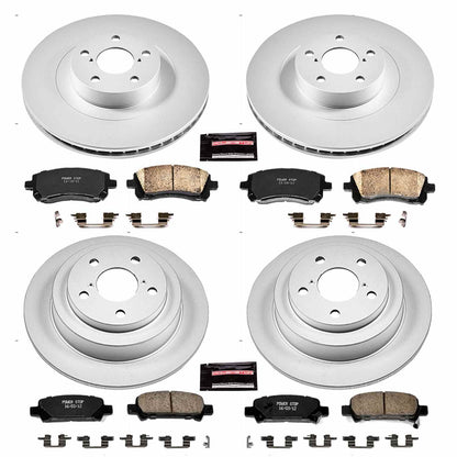 PowerStop Power Stop 02-03 Subaru Impreza Front & Rear Z17 Evolution Geomet Coated Brake Kit CRK2371