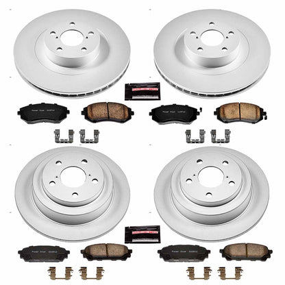 PowerStop Power Stop 05-06 Saab 9-2X Front & Rear Z17 Evolution Geomet Coated Brake Kit CRK2376