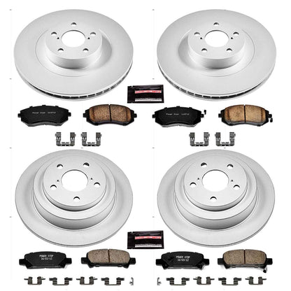 PowerStop Power Stop 2003 Subaru Forester Front & Rear Z17 Evolution Geomet Coated Brake Kit CRK2377