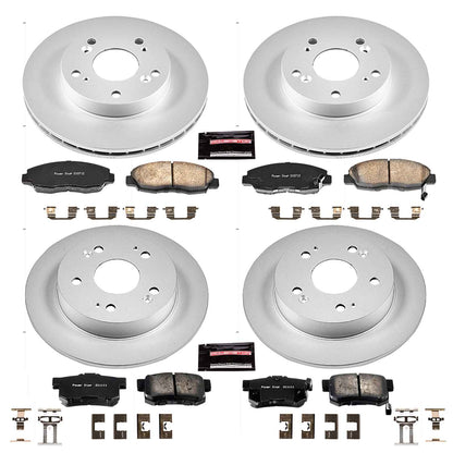 PowerStop Power Stop 06-11 Honda Civic Front & Rear Z17 Evolution Geomet Coated Brake Kit CRK2385