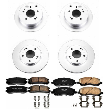 PowerStop Power Stop 04-12 Mitsubishi Galant Front & Rear Z17 Evolution Geomet Coated Brake Kit CRK2395