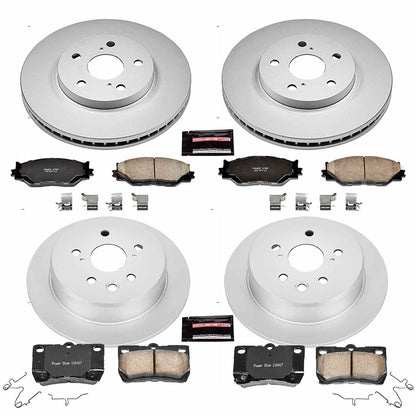 PowerStop Power Stop 06-13 Lexus IS250 Front & Rear Z17 Evolution Geomet Coated Brake Kit CRK2407