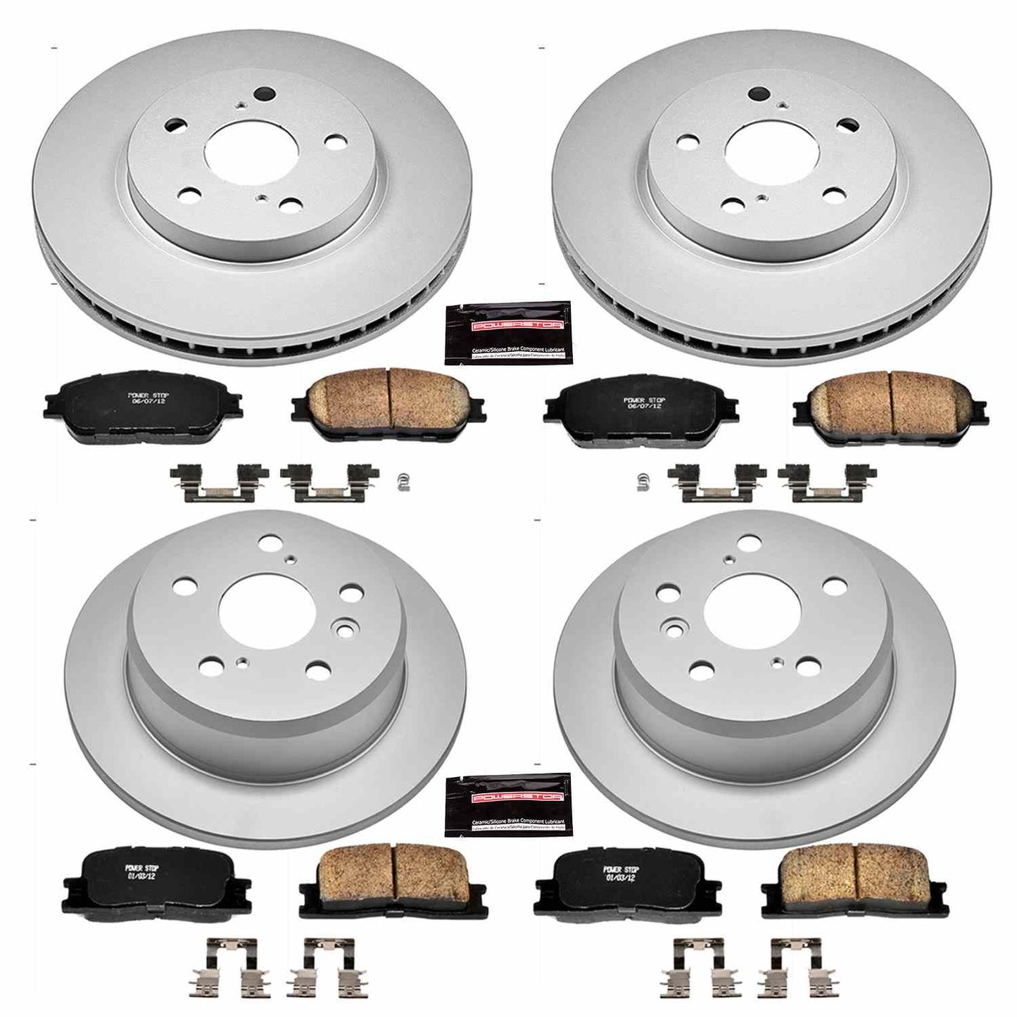 PowerStop Power Stop 02-03 Lexus ES300 Front & Rear Z17 Evolution Geomet Coated Brake Kit CRK2413