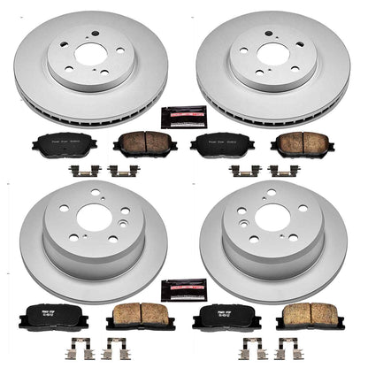 PowerStop Power Stop 2002 Toyota Camry Front & Rear Z17 Evolution Geomet Coated Brake Kit CRK2416