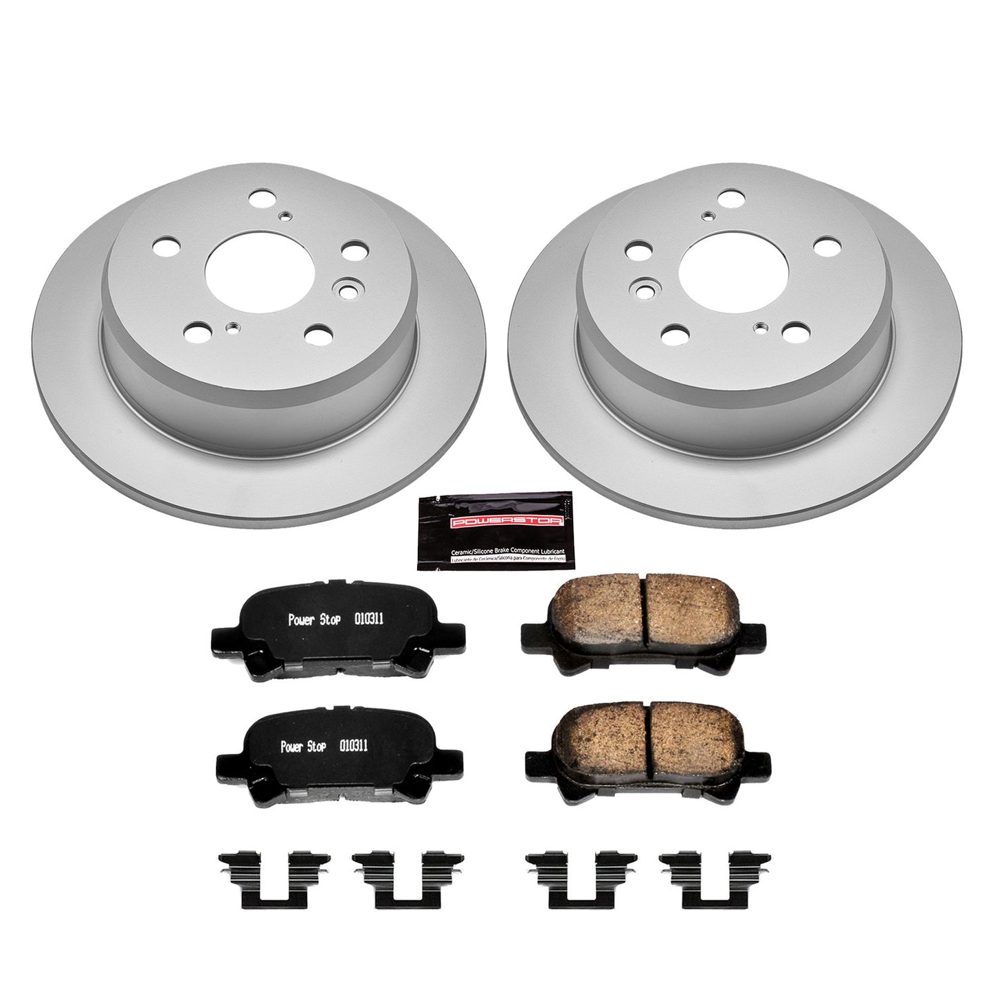 PowerStop Power Stop 05-07 Toyota Avalon Rear Z17 Evolution Geomet Coated Brake Kit CRK2417