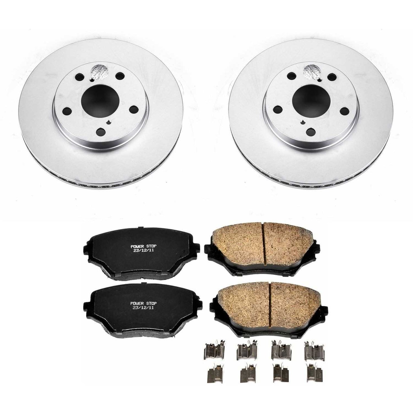 PowerStop Power Stop 01-05 Toyota RAV4 Front Z17 Evolution Geomet Coated Brake Kit CRK2419