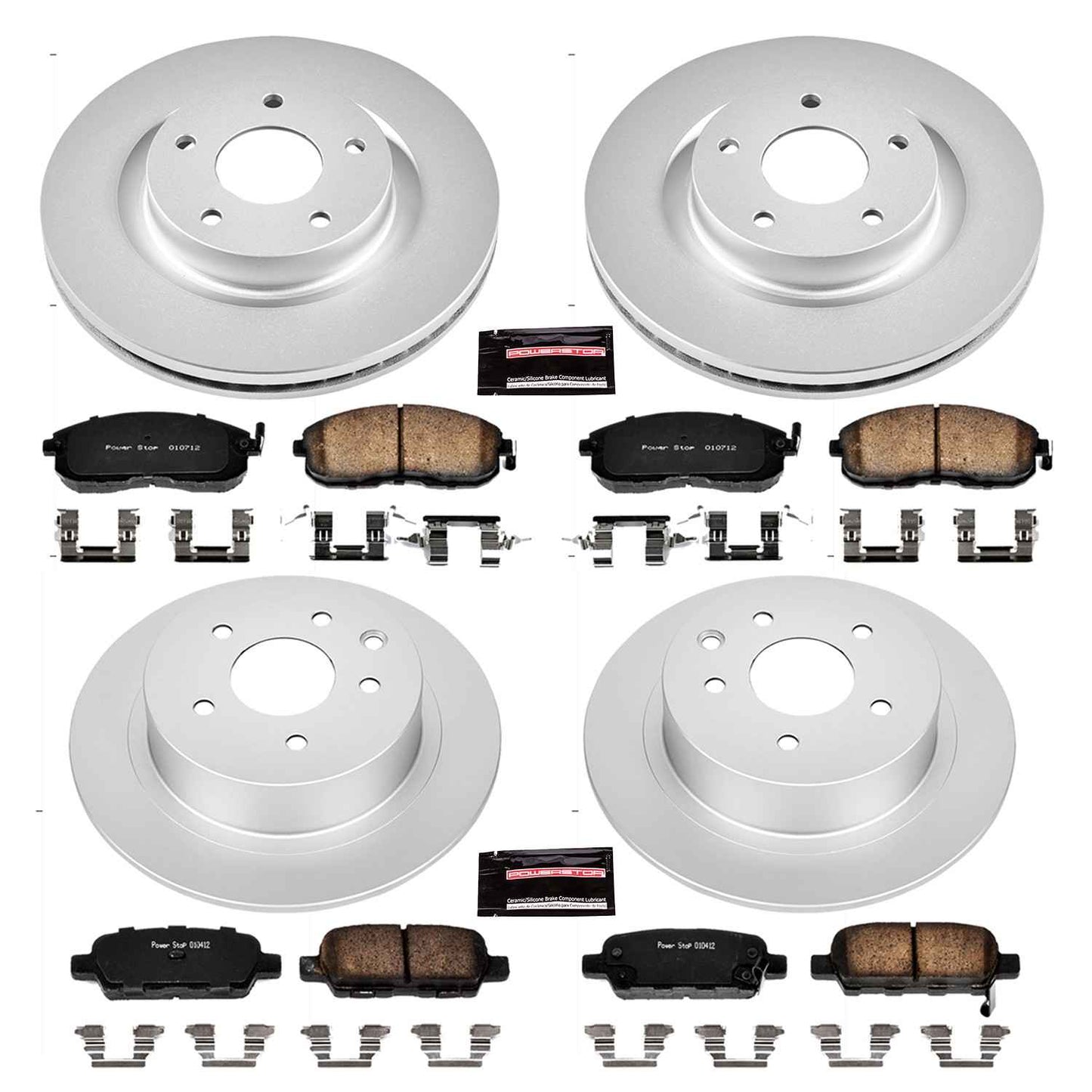 PowerStop Power Stop 10-13 Nissan Altima Front & Rear Z17 Evolution Geomet Coated Brake Kit CRK242