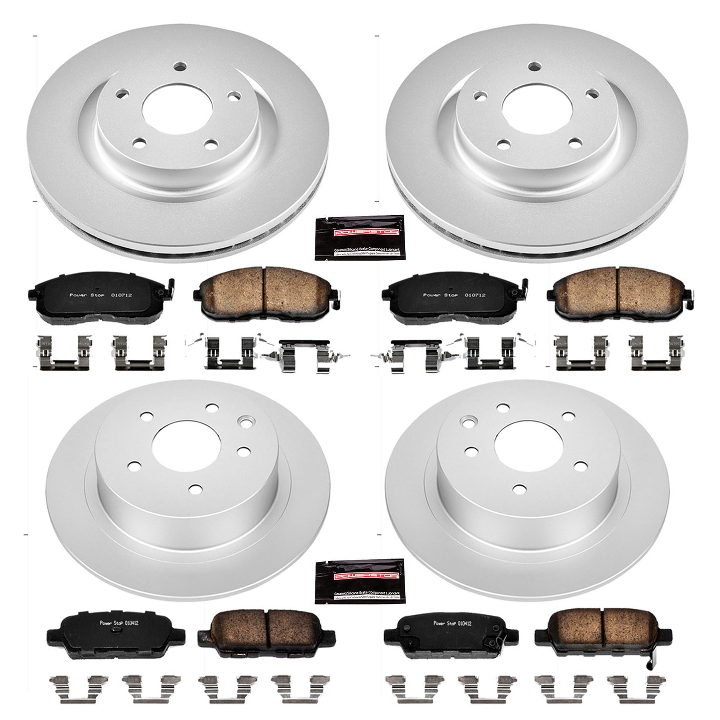 PowerStop Power Stop 10-13 Nissan Altima Front & Rear Z17 Evolution Geomet Coated Brake Kit CRK242