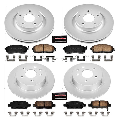 PowerStop Power Stop 10-13 Nissan Altima Front & Rear Z17 Evolution Geomet Coated Brake Kit CRK242