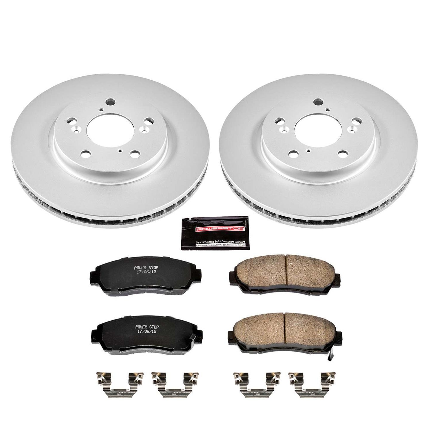 PowerStop Power Stop 05-10 Honda Odyssey Front Z17 Evolution Geomet Coated Brake Kit CRK2435