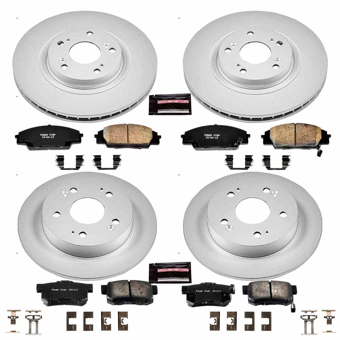 PowerStop Power Stop 06-11 Honda Civic Front & Rear Z17 Evolution Geomet Coated Brake Kit CRK2440