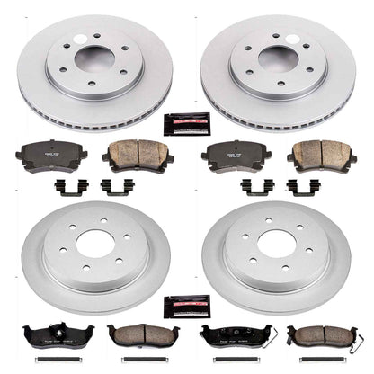 PowerStop Power Stop 04-05 Infiniti QX56 Front & Rear Z17 Evolution Geomet Coated Brake Kit CRK2443