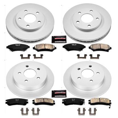 PowerStop Power Stop 04-05 Buick Century Front & Rear Z17 Evolution Geomet Coated Brake Kit CRK2554