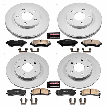 PowerStop Power Stop 00-05 Buick LeSabre Front & Rear Z17 Evolution Geomet Coated Brake Kit CRK2556