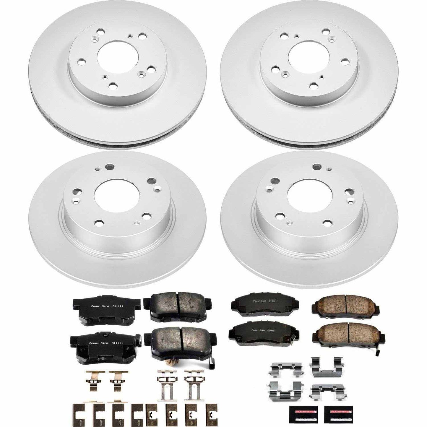 PowerStop Power Stop 03-07 Honda Accord Front & Rear Z17 Evolution Geomet Coated Brake Kit CRK2557