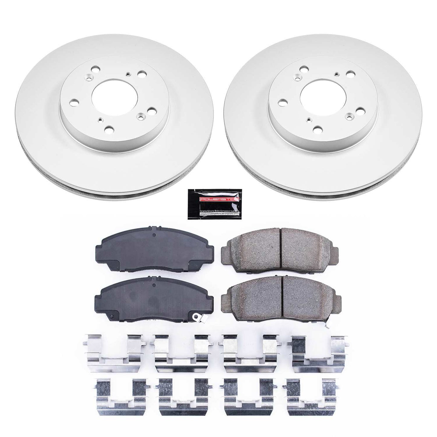 PowerStop Power Stop 03-07 Honda Accord Front Z17 Evolution Geomet Coated Brake Kit CRK2558