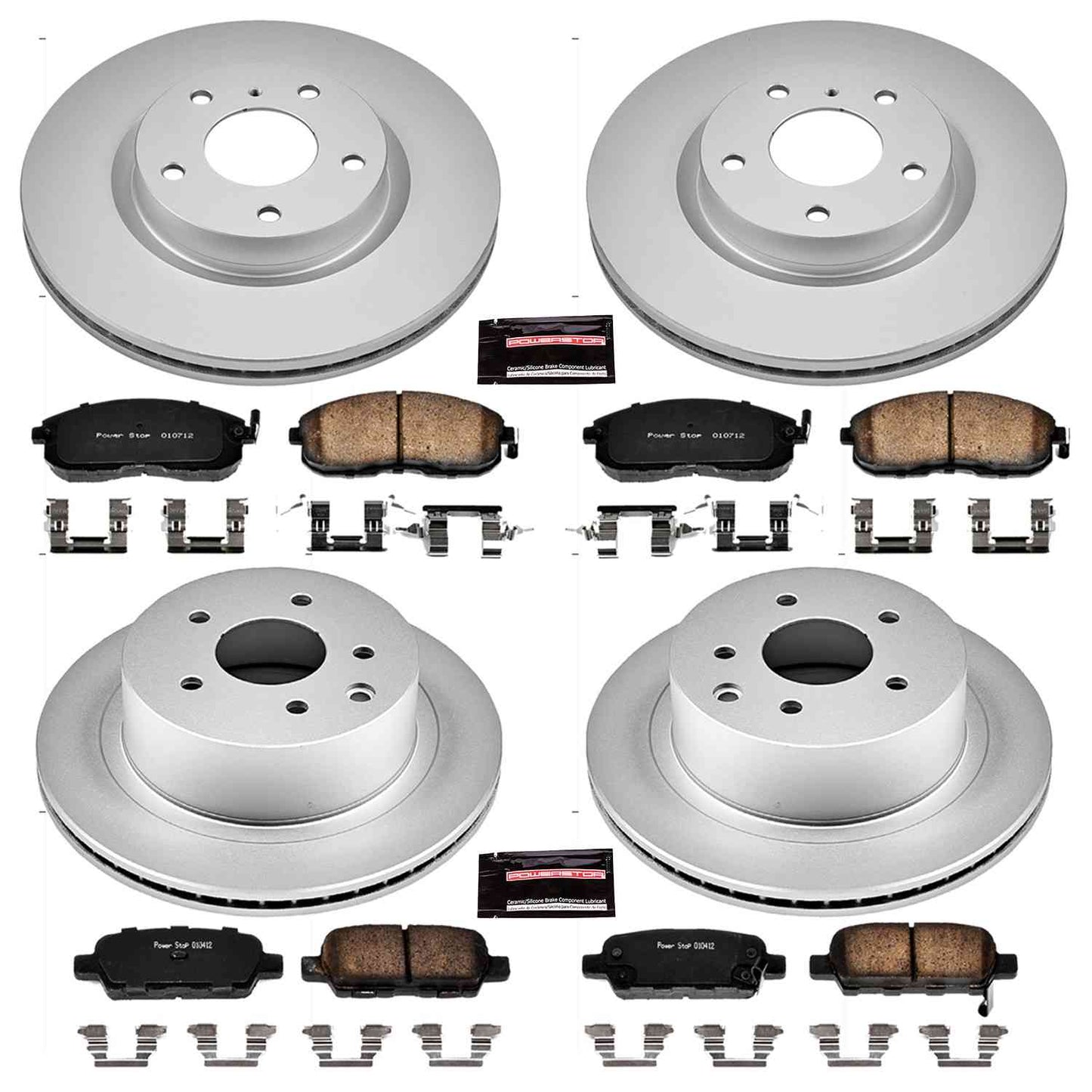 PowerStop Power Stop 03-05 Infiniti G35 Front & Rear Z17 Evolution Geomet Coated Brake Kit CRK2710