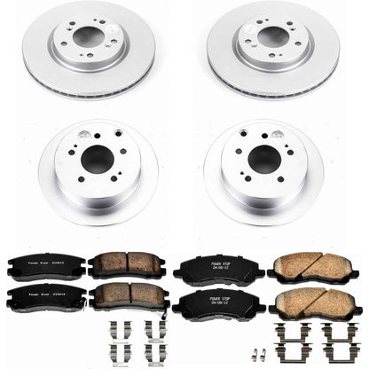 PowerStop Power Stop 06-12 Mitsubishi Eclipse Front & Rear Z17 Evolution Geomet Coated Brake Kit CRK2711