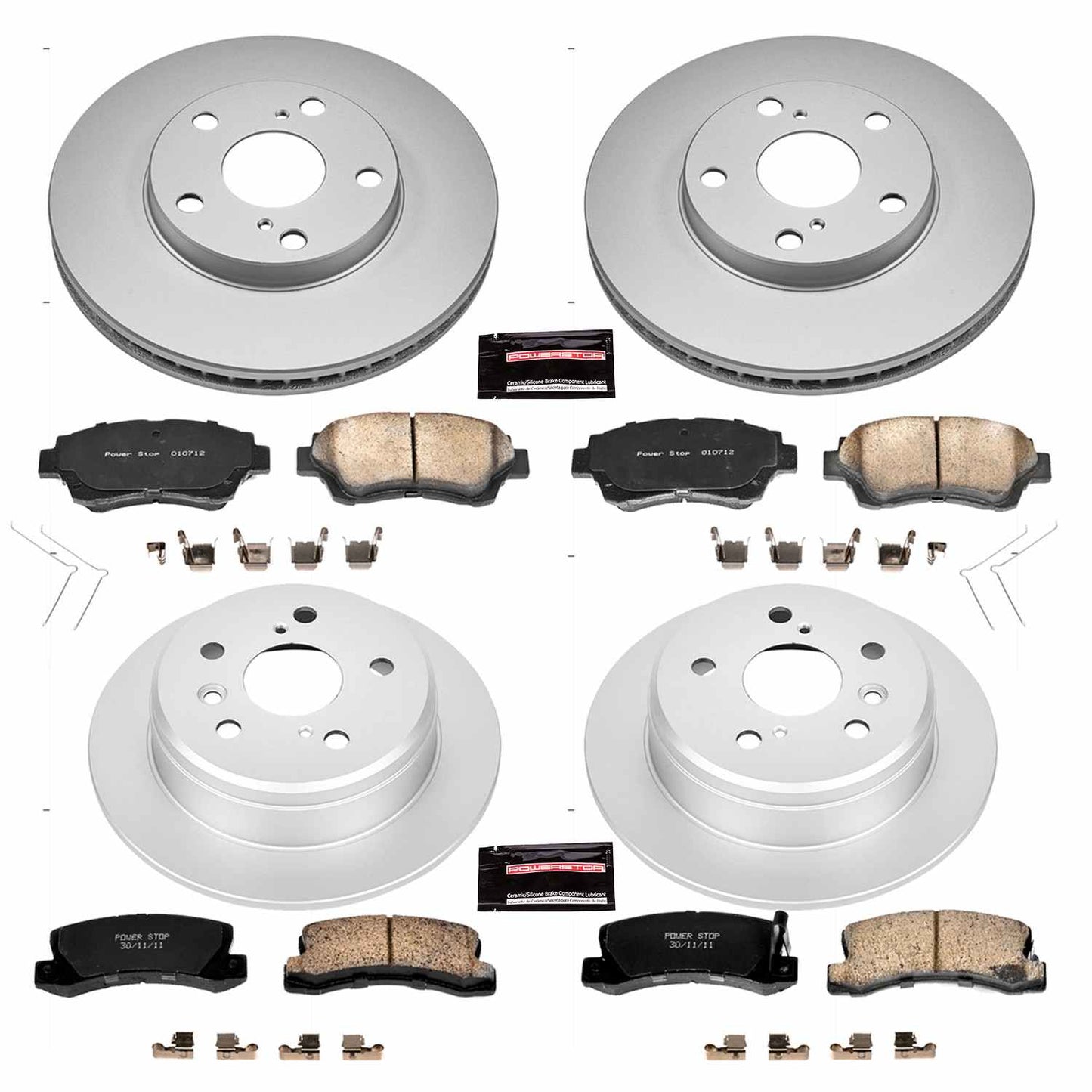 PowerStop Power Stop 92-96 Toyota Camry Front & Rear Z17 Evolution Geomet Coated Brake Kit CRK2714